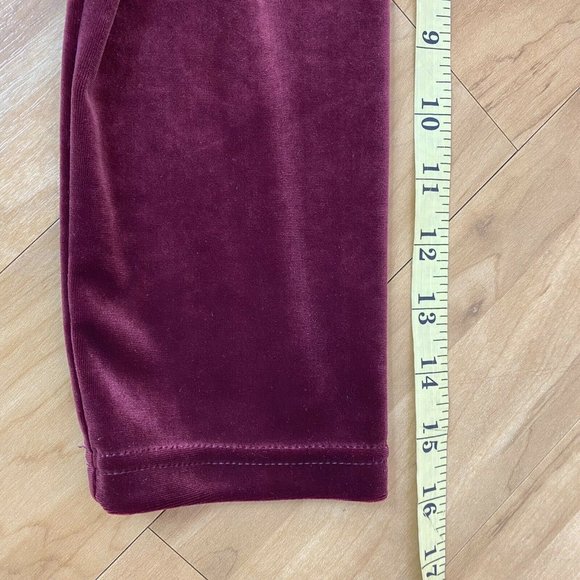 Cue womens size 10 burgundy stretch velvet lace dress 3/4 sleeve bodycon - Picture 6 of 11